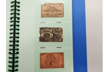 当時物　中国輸出用・日本など　マッチラベル165枚セット(マッチレッテル、マッチペーパー、燐寸、燐票、広告、商標、虎、猿、鷲、牛、大黒天、月、桜、日の丸、扇子、ライオン、獅子、鶴、ツル、馬蹄、龍、ハネボシ、鹿、和太鼓、ペガサス、日本製、ファイル付き)(R-079250)