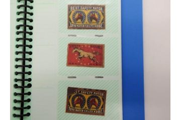 当時物　中国輸出用・日本など　マッチラベル165枚セット(マッチレッテル、マッチペーパー、燐寸、燐票、広告、商標、虎、猿、鷲、牛、大黒天、月、桜、日の丸、扇子、ライオン、獅子、鶴、ツル、馬蹄、龍、ハネボシ、鹿、和太鼓、ペガサス、日本製、ファイル付き)(R-079250)
