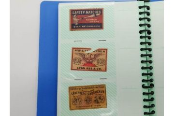 当時物　中国輸出用・日本など　マッチラベル165枚セット(マッチレッテル、マッチペーパー、燐寸、燐票、広告、商標、虎、猿、鷲、牛、大黒天、月、桜、日の丸、扇子、ライオン、獅子、鶴、ツル、馬蹄、龍、ハネボシ、鹿、和太鼓、ペガサス、日本製、ファイル付き)(R-079250)