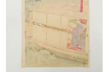 真作　揚州周延 「伊勢古市踊之図」　豊原国周筆 「潤色三十六花撰」　勝川春章画　版画3枚セット(絵画、木版画、多色摺り、久保丁亀鶴や米吉、着物、芸者、美人画、舞踊、屋形船)(R-079254)