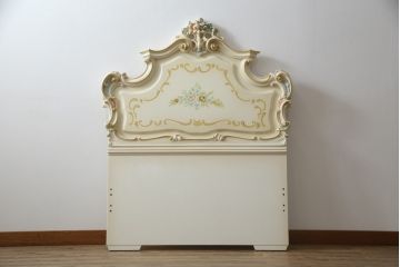 中古　イタリア高級家具　SILIK(シリック)　ロココ調　ヨーロピアンスタイルの空間を演出してくれるベッドフレーム(シングルサイズ)(R-079258)