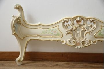 中古　イタリア高級家具　SILIK(シリック)　ロココ調　ヨーロピアンスタイルの空間を演出してくれるベッドフレーム(シングルサイズ)(R-079258)