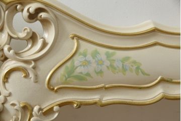 中古　イタリア高級家具　SILIK(シリック)　ロココ調　ヨーロピアンスタイルの空間を演出してくれるベッドフレーム(シングルサイズ)(R-079258)