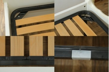 中古　イタリア高級家具　SILIK(シリック)　ロココ調　ヨーロピアンスタイルの空間を演出してくれるシングルサイズベッドフレーム　定価約85万円　(R-079258)