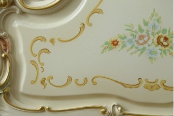 中古　イタリア高級家具　SILIK(シリック)　ロココ調　ヨーロピアンスタイルの空間を演出してくれるシングルサイズベッドフレーム　定価約85万円　(R-079258)