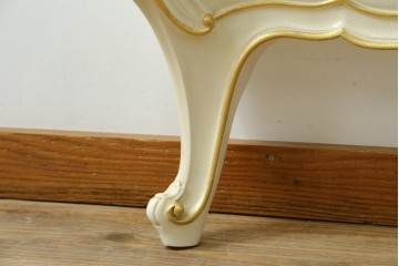 中古　イタリア高級家具　SILIK(シリック)　ロココ調　ヨーロピアンスタイルの空間を演出してくれるシングルサイズベッドフレーム　定価約85万円　(R-079258)