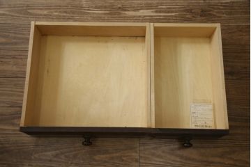 中古　北海道民芸家具　収納に便利な本棚付き!!　シックなビューローブックケース(ライティングビューロー、簿記机、引き出し、ブックシェルフ、本棚、飾り棚、収納棚、ワークデスク、在宅ワーク、在宅用)(定価約50万円)(R-079263)