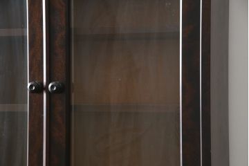 中古　北海道民芸家具　収納に便利な本棚付き!!　シックなビューローブックケース(ライティングビューロー、簿記机、引き出し、ブックシェルフ、本棚、飾り棚、収納棚、ワークデスク、在宅ワーク、在宅用)(定価約50万円)(R-079263)