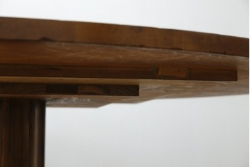 中古　特大!!　アメリカ最高級家具　Century Furniture(センチュリー・ファニチャー)　ノーフォーク(NORFOLK)　クラシカルで重厚な佇まいが魅力のラウンドペデスタルダイニングテーブル　定価推定約150万円前後　(R-079268)