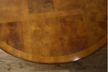 中古　特大!!　アメリカ最高級家具　Century Furniture(センチュリー・ファニチャー)　ノーフォーク(NORFOLK)　クラシカルで重厚な佇まいが魅力のラウンドペデスタルダイニングテーブル　定価推定約150万円前後　(R-079268)