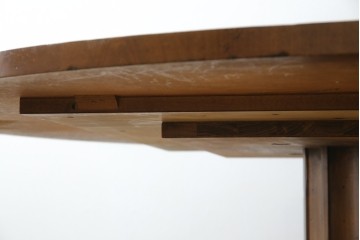 中古　特大!!　アメリカ最高級家具　Century Furniture(センチュリー・ファニチャー)　ノーフォーク(NORFOLK)　クラシカルで重厚な佇まいが魅力のラウンドペデスタルダイニングテーブル　定価推定約150万円前後　(R-079268)