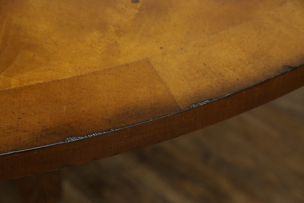 中古　特大!!　アメリカ最高級家具　Century Furniture(センチュリー・ファニチャー)　ノーフォーク(NORFOLK)　クラシカルで重厚な佇まいが魅力のラウンドペデスタルダイニングテーブル　定価推定約150万円前後　(R-079268)