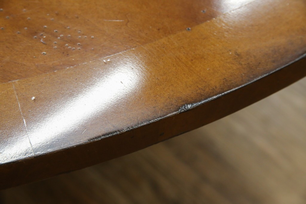 中古　特大!!　アメリカ最高級家具　Century Furniture(センチュリー・ファニチャー)　ノーフォーク(NORFOLK)　クラシカルで重厚な佇まいが魅力のラウンドペデスタルダイニングテーブル　定価推定約150万円前後　(R-079268)