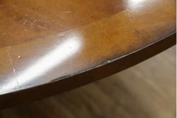 中古　特大!!　アメリカ最高級家具　Century Furniture(センチュリー・ファニチャー)　ノーフォーク(NORFOLK)　クラシカルで重厚な佇まいが魅力のラウンドペデスタルダイニングテーブル　定価推定約150万円前後　(R-079268)