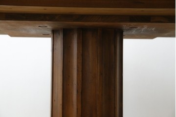 中古　特大!!　アメリカ最高級家具　Century Furniture(センチュリー・ファニチャー)　ノーフォーク(NORFOLK)　クラシカルで重厚な佇まいが魅力のラウンドペデスタルダイニングテーブル　定価推定約150万円前後　(R-079268)