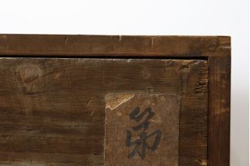和製アンティーク　明治大正期　引き出し4杯　情緒が感じられる古い木味のローチェスト(時代箪笥、和たんす、衣装タンス、収納箪笥、引き出し、ローボード、テレビ台、TV台、TVボード)(R-079273)