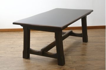 中古　超美品　展示品　飛騨産業　キツツキ　PROVINCIAL(プロヴィンシャル・プロビンシャル)シリーズ　P31　オーク材　どっしりとした堅牢なつくりと素朴な佇まいが魅力のタバーンテーブル(ダイニングテーブル、4人掛け、6人掛け、食卓、作業台)(定価約57万円)(R-079276)