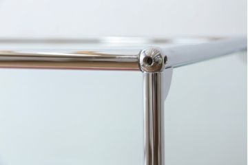 中古　超美品!!　スイス　USMハラー(USM Haller)　目を引くビビッドカラーがおしゃれなモダンデザインのキャビネット(ガラス棚、戸棚、収納棚、飾り棚、陳列棚、ディスプレイ棚、店舗什器)(定価約32万円)(R-079277)