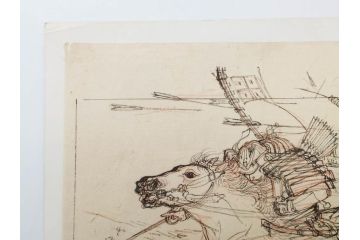日本画家 右田年英　下絵(絵画、素描、デッサン、スケッチ、下書き、下描き、騎馬武者、合戦、海)(R-079284)