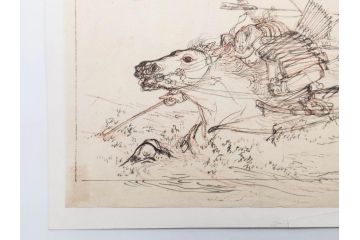 日本画家 右田年英　下絵(絵画、素描、デッサン、スケッチ、下書き、下描き、騎馬武者、合戦、海)(R-079284)