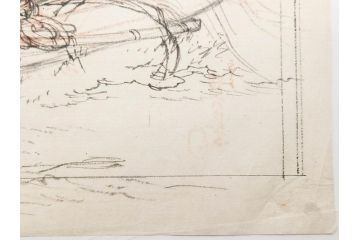 日本画家 右田年英　下絵(絵画、素描、デッサン、スケッチ、下書き、下描き、騎馬武者、合戦、海)(R-079284)
