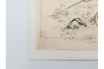 日本画家 右田年英　下絵(絵画、素描、デッサン、スケッチ、下書き、下描き、騎馬武者、合戦、海)(R-079284)