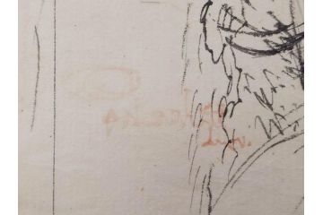 日本画家 右田年英　下絵(絵画、素描、デッサン、スケッチ、下書き、下描き、騎馬武者、合戦、海)(R-079284)