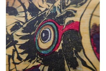 真作　月岡芳年　芳年略画 「鍾馗之夜這」　版画(絵画、木版画、多色摺り、神、道教、鬼、鯉のぼり)(R-079285)