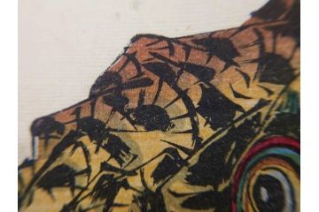 真作　月岡芳年　芳年略画 「鍾馗之夜這」　版画(絵画、木版画、多色摺り、神、道教、鬼、鯉のぼり)(R-079285)