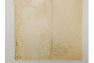 神保朋世　版画(絵画、木版画、多色摺り、美人画、着物、女性、落款)(R-079288)