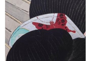 神保朋世　版画(絵画、木版画、多色摺り、美人画、着物、女性、落款)(R-079289)