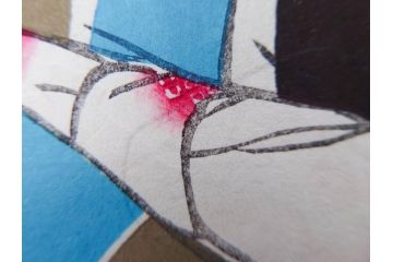 神保朋世　版画(絵画、木版画、多色摺り、美人画、着物、女性、落款)(R-079289)