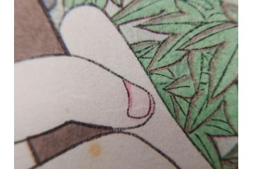 神保朋世　版画(絵画、木版画、多色摺り、美人画、着物、女性、落款)(R-079289)