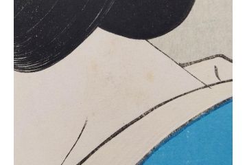 神保朋世　版画(絵画、木版画、多色摺り、美人画、着物、女性、落款)(R-079289)