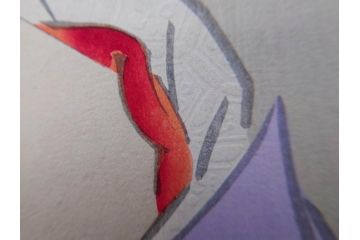 昭和32年5月作　神保朋世　版画(絵画、木版画、多色摺り、美人画、着物、女性、落款)(R-079290)