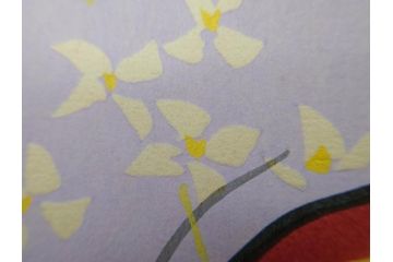 昭和32年5月作　神保朋世　版画(絵画、木版画、多色摺り、美人画、着物、女性、落款)(R-079290)