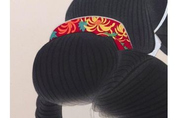昭和32年12月作　神保朋世　版画(絵画、木版画、多色摺り、美人画、着物、女性、落款)(R-079291)