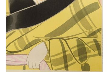 昭和32年12月作　神保朋世　版画(絵画、木版画、多色摺り、美人画、着物、女性、落款)(R-079291)