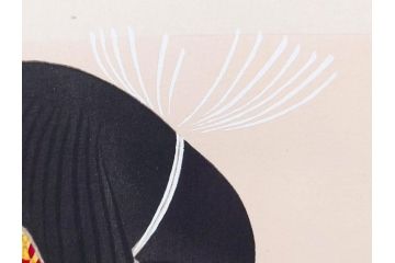 昭和32年12月作　神保朋世　版画(絵画、木版画、多色摺り、美人画、着物、女性、落款)(R-079291)