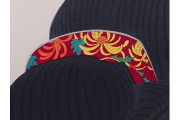 昭和32年12月作　神保朋世　版画(絵画、木版画、多色摺り、美人画、着物、女性、落款)(R-079291)