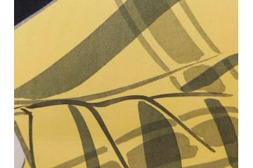 昭和32年12月作　神保朋世　版画(絵画、木版画、多色摺り、美人画、着物、女性、落款)(R-079291)