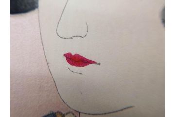 真作　昭和14年1月　神保朋世　「微薫」　限定200枚　版画(絵画、木版画、多色摺り、中村三次郎 印刷、石坂憲一 彫刻、美人画、着物、女性、落款)(R-079293)