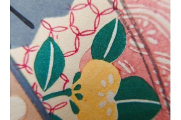 真作　昭和14年1月　神保朋世　「微薫」　限定200枚　版画(絵画、木版画、多色摺り、中村三次郎 印刷、石坂憲一 彫刻、美人画、着物、女性、落款)(R-079293)