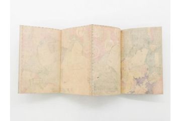 真作　幕末〜明治期　豊原国周　版画画帖25図(錦絵、浮世絵、役者絵、忠臣蔵、和本、古書、木版画、絵画)(R-079294)