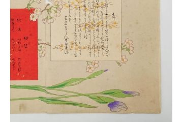真作　明治29年6月　宮川春汀　子供風俗　版画8枚セット(木版画、錦絵、浮世絵、絵画、多色摺り、地獄極楽、千手観音、ごみかくし、瓢箪ぼっくり、ままごと、淀の川瀬)(R-079296)