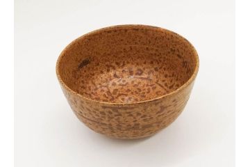 伊藤陶山　いらほ　4.1寸　侘び寂びを感じる茶碗(伊羅保、いらぼ、裏印、抹茶碗、茶道具、茶器、和食器、四寸一分、共箱付き、共布付き)(R-079306)