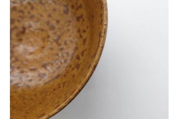 伊藤陶山　いらほ　4.1寸　侘び寂びを感じる茶碗(伊羅保、いらぼ、裏印、抹茶碗、茶道具、茶器、和食器、四寸一分、共箱付き、共布付き)(R-079306)