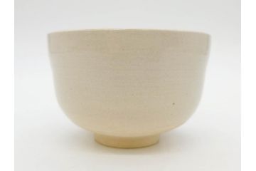 白井半七　日之出　優美な金波紋のデザインと日の出が印象的な茶碗(抹茶碗、今戸焼、茶道具、茶器、和食器、共箱付き、三寸六分)(R-079307)