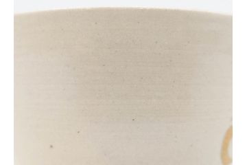 白井半七　日之出　優美な金波紋のデザインと日の出が印象的な茶碗(抹茶碗、今戸焼、茶道具、茶器、和食器、共箱付き、三寸六分)(R-079307)
