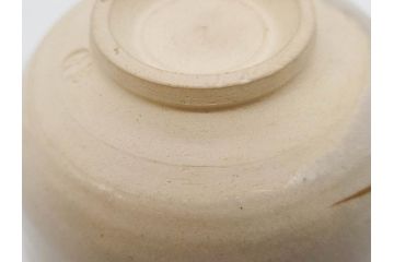 白井半七　日之出　優美な金波紋のデザインと日の出が印象的な茶碗(抹茶碗、今戸焼、茶道具、茶器、和食器、共箱付き、三寸六分)(R-079307)